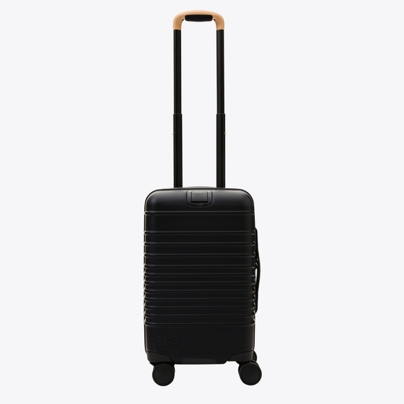 BEIS Small Carry On Black Luggage Spinner International TSA lock NWT - Picture 1 of 6